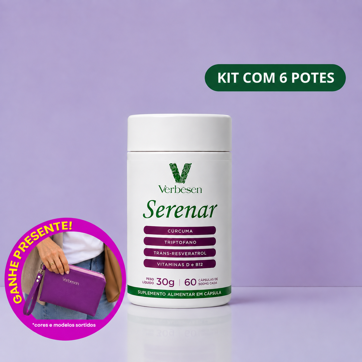 Serenar - 6 Meses de Tratamento Menopausa + Nécessaire